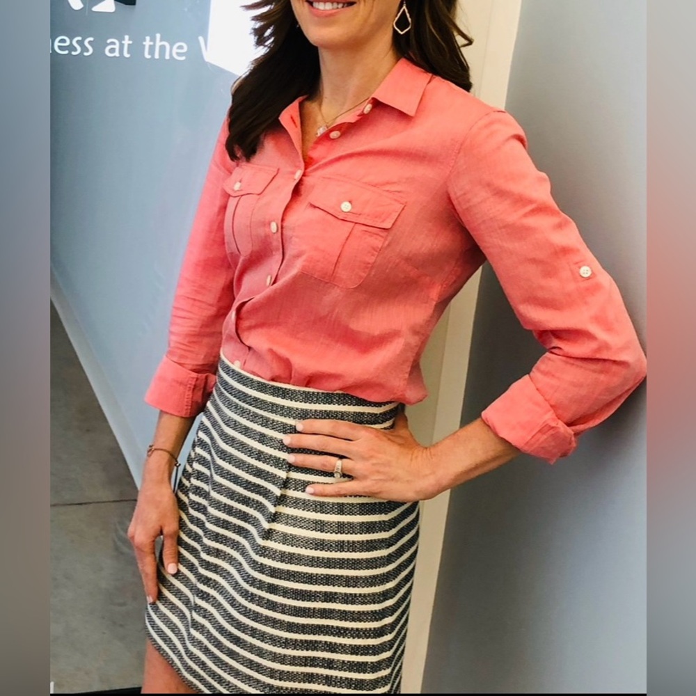 J. Crew Coral Button Down Shirt